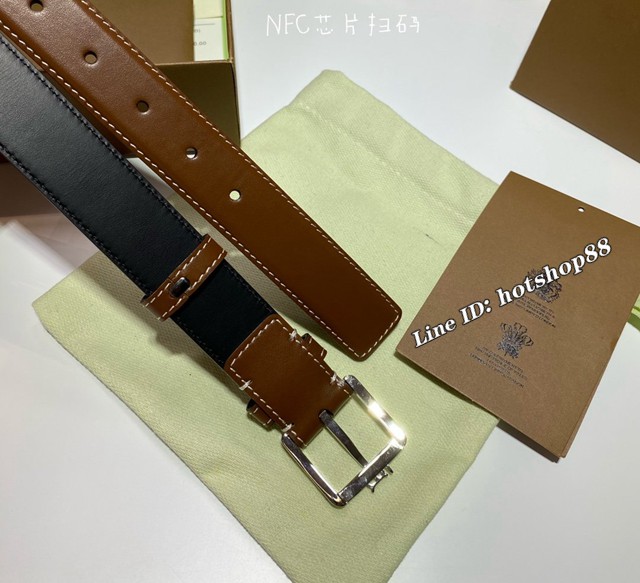 BURBERRY經典爆款皮帶 巴寶莉精緻專屬標識搭扣腰帶  jjp2685